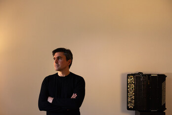 El acordeonista Iñaki Alberdi.